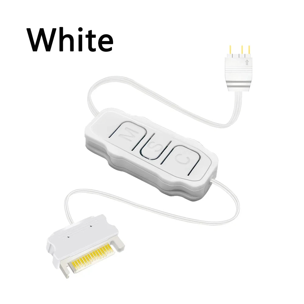 5V 3PIN ARGB Controller SATA Interface Extension Cable Light Controller Adapter for PC Fan CPU Cooler Fan Light Strip