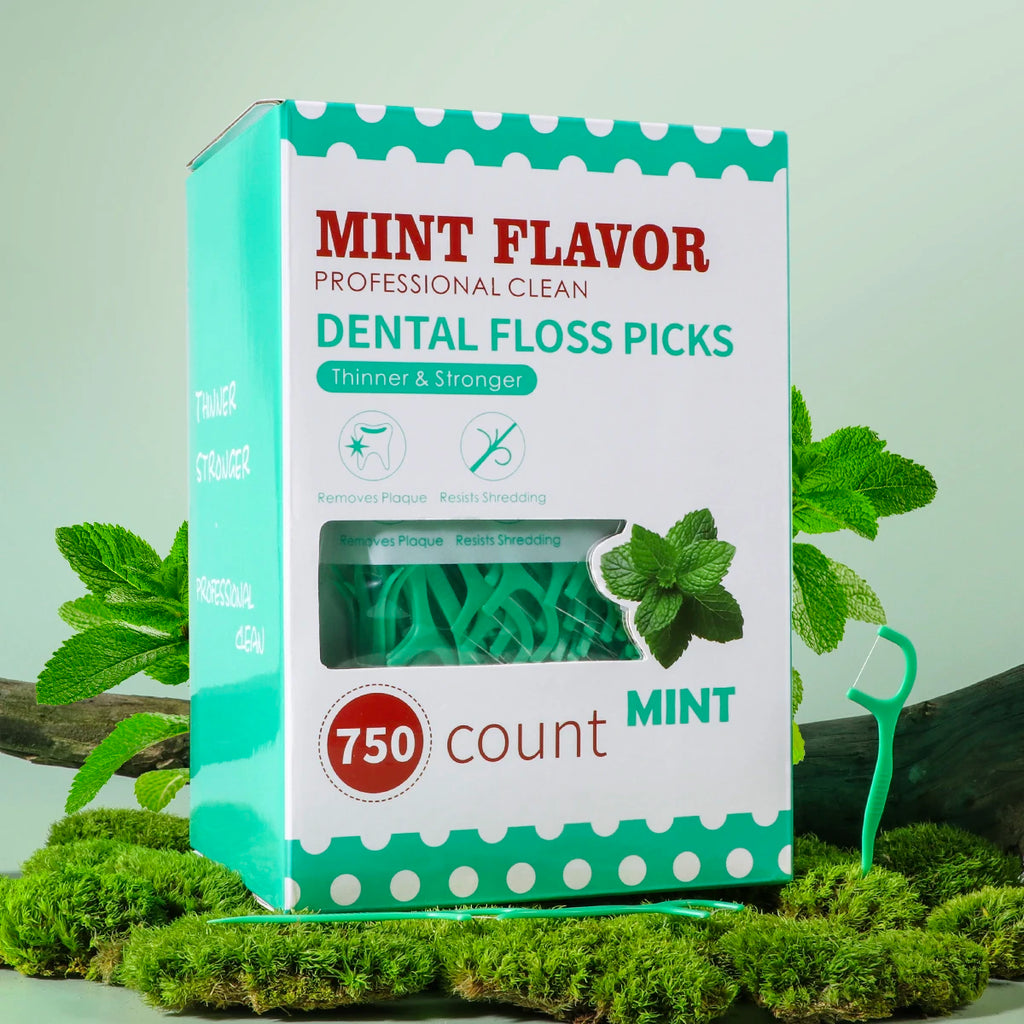 Mint dental floss stick - home portable disposable care dental floss stick - oral care - deep cleaning - interdental cleaning