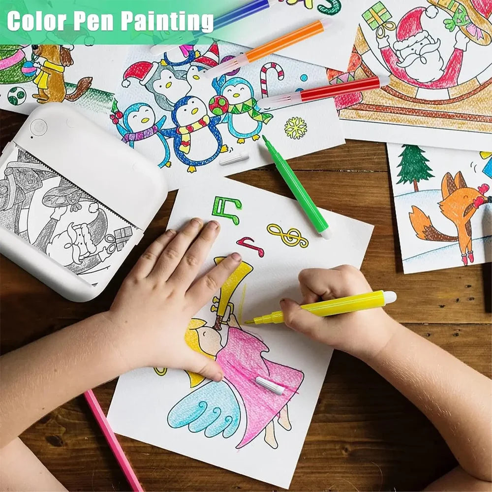 20PCS Mini Printer Paper Thermal Sticker Paper Self-adhesive Printer Paper Photo Printer Labels For Photos Notes 5.7 X 2.5cm