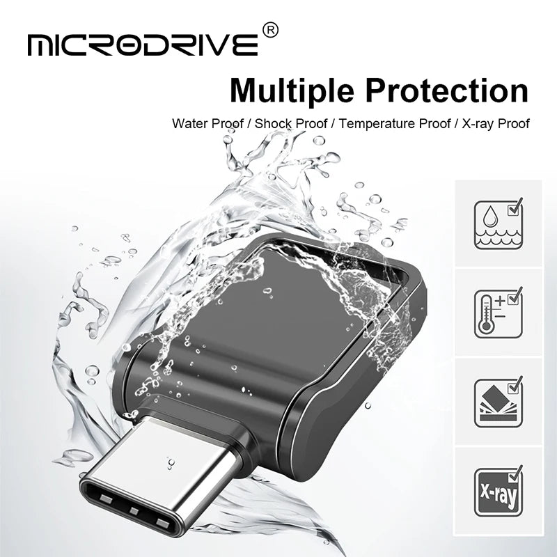 Mini TYPE C USB 2.0 Dual Flash Drive 64GB Tiny Pen Drive 32GB memoria usb Memory Disk 64G 32GB Pendrives cle usb