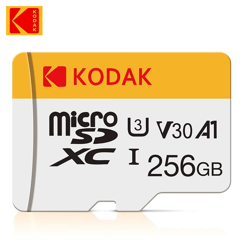 KODAK Mini Memory SD Card 256GB 128GB 64GB 32GB U3 V30 4K Full HD Micro TF Memory Flash Card for Phone/Computer/Camera