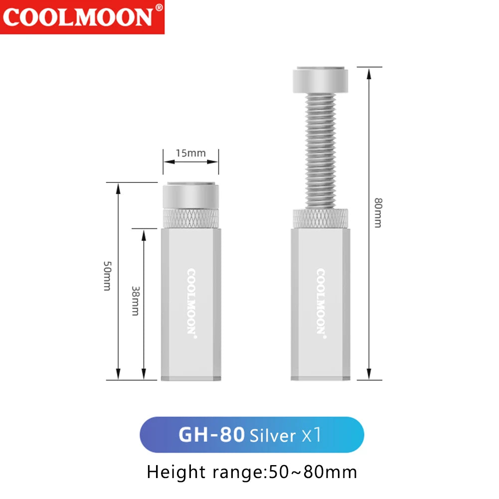 COOLMOON 50-120mm Graphics Card Holder Video card holder Vertical bracket Aluminum Alloy Card GPU Holder Support Desktop PC Case