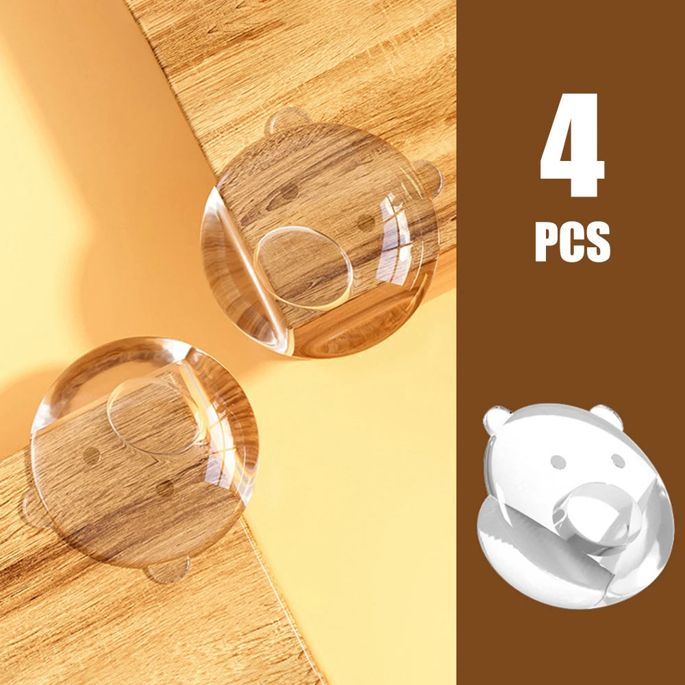 10PCS/4PCS Clear Anti-collision Coffee Table Furniture Corner Protectors Children's Soft Corner Sheathing Living Room Decor