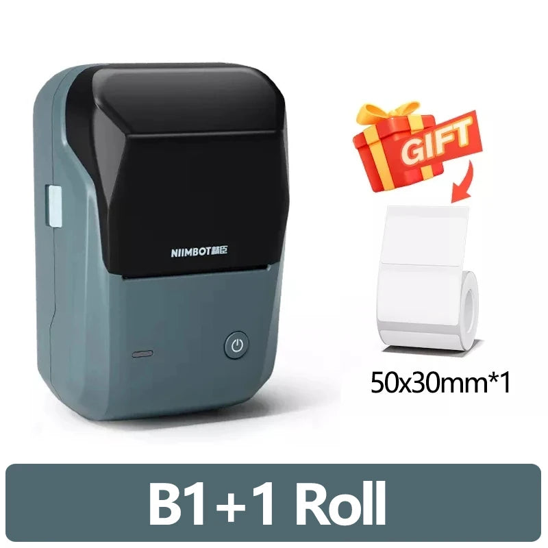 Mini Label Thermal Printer Niimbot B1 Portable Self-Adhesive Printer For Stickers Round Labels Rolls UV Tag Bluetooth Printer