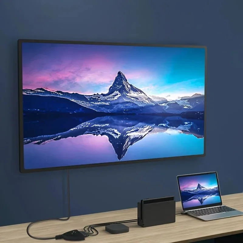 4K*2K 3 Port HDTV-compatible Switch 4K 3D VIdeo Switcher KVM Splitter 3 Input 1 Output Port Hub for Xbox PS4 DVD PC Laptop TV