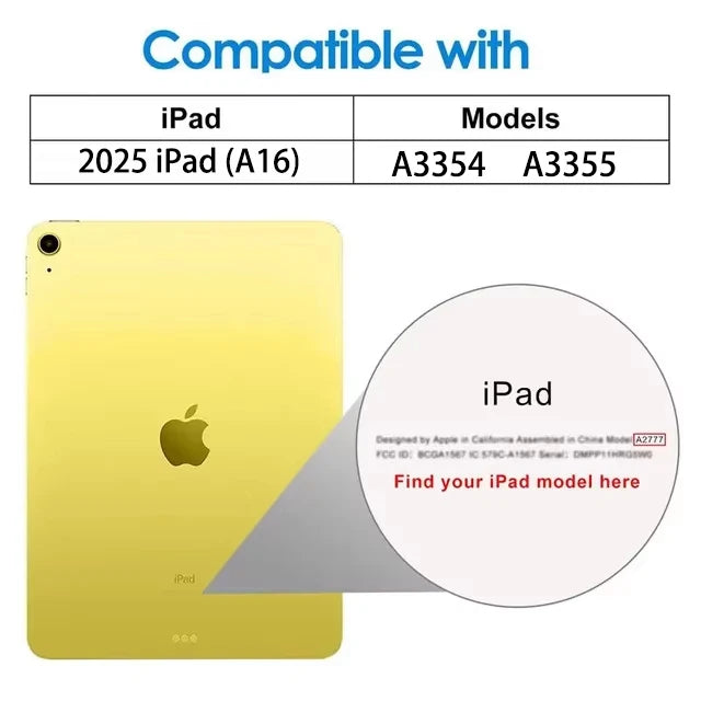 2PCS Glass Screen Protector Tablet Case  IPad 10th Generation 11th 10.9 Inch 2025 iPad A16 A3354 A3355 A2696 A2757  Gen Cover