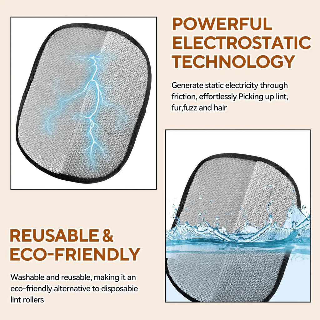 Pet Hair Removal Tool Reusable Static Removal Gloves, Double-Sided Grooming Gloves for Pets, Removes Pet Fur Hair for Carpets