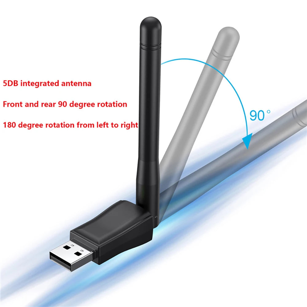 150Mbps Mini USB WiFi Adapter 2.4GHz with Antenna USB Wireless Network Card 802.11n/g/b Ethernet USB dongle LAN PC WiFi Receiver