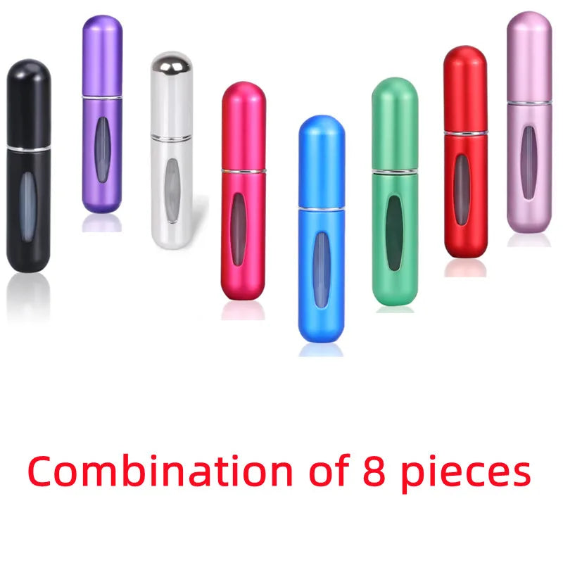 1/4Pcs 5ml Perfume Atomizer Portable Liquid Container for Cosmetics Traveling Mini Aluminum Spray Empty Refillable Bottle