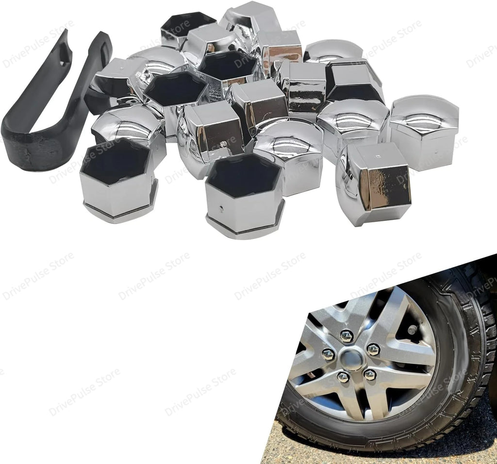 20PCS Universal Wheel Nut Covers 17/19/21mm - ust-proof wheel bolt caps for Car, SUV, Truck | Exterior Protection & Decoration