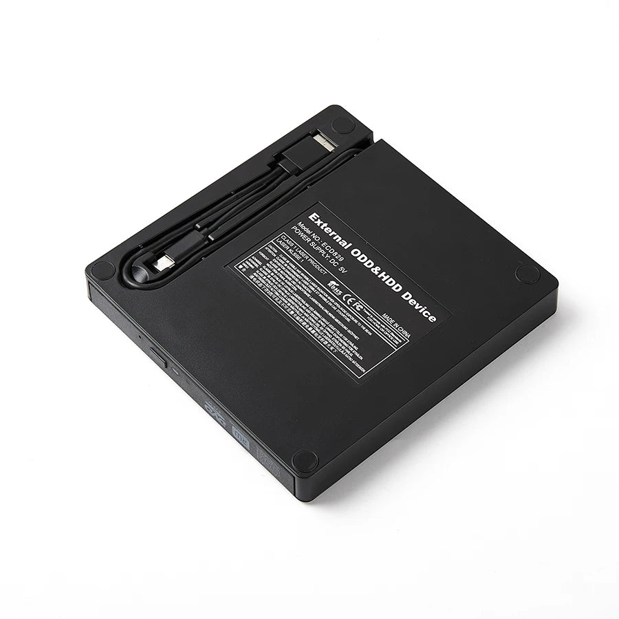 External DVD Drive USB 3.0 Portable Slim Optical Drive Burner Reader Player Tray Type Portable For for Laptop PC Computer