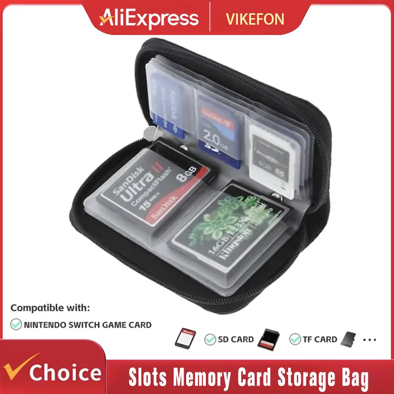 Memory Card Storage Bag Carrying Case Holder Wallet 22 Slots for CF/SD/Micro SD/SDHC/MS/DS Game Accessories memory card box