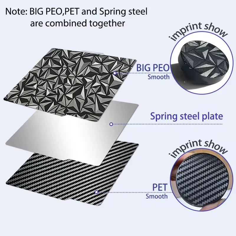 Bambu Lab Build Plate X1carbon PEI Plate smooth bamboo plate lab 257x257mm build plate A1 X1 For bambu lab P1S P1P smooth pei