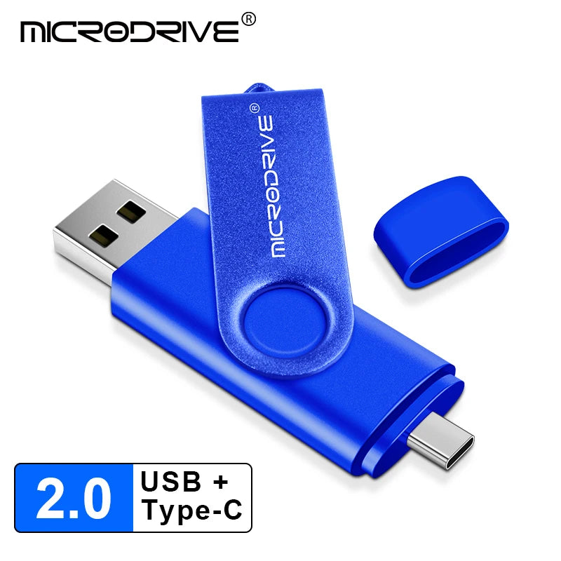 Metal OTG 2 IN 1 Type C pen drive 128GB usb memory stick 4GB 8GB 32GB 64GB 128GB cle usb cle usb flash drive memoria usb