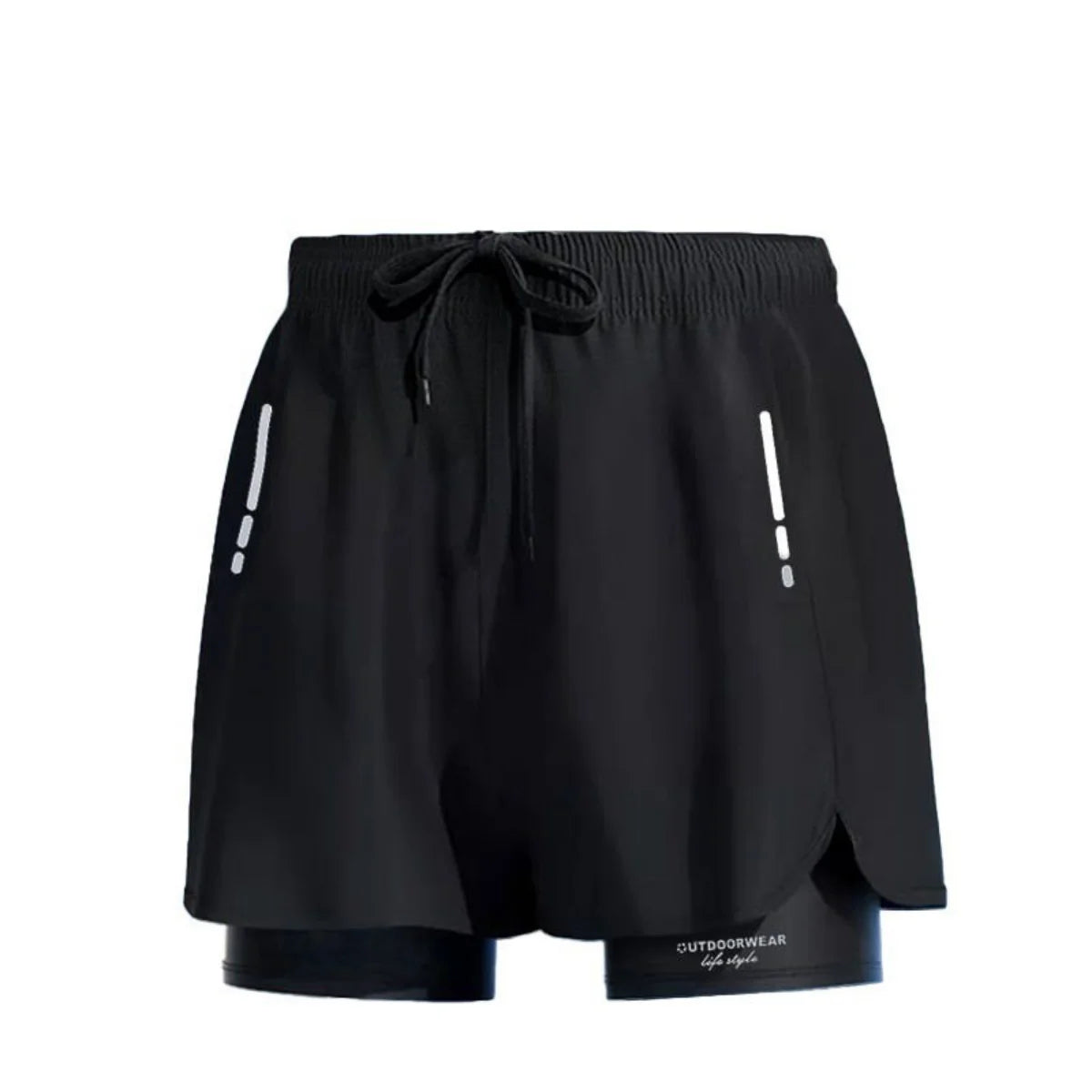 Men's Aloe Pants Athletic Shorts Two-Layer Swim Trunks: Quick-Drying, Stylish & Comfortably Fit for Beach, Pool & Hot Spring