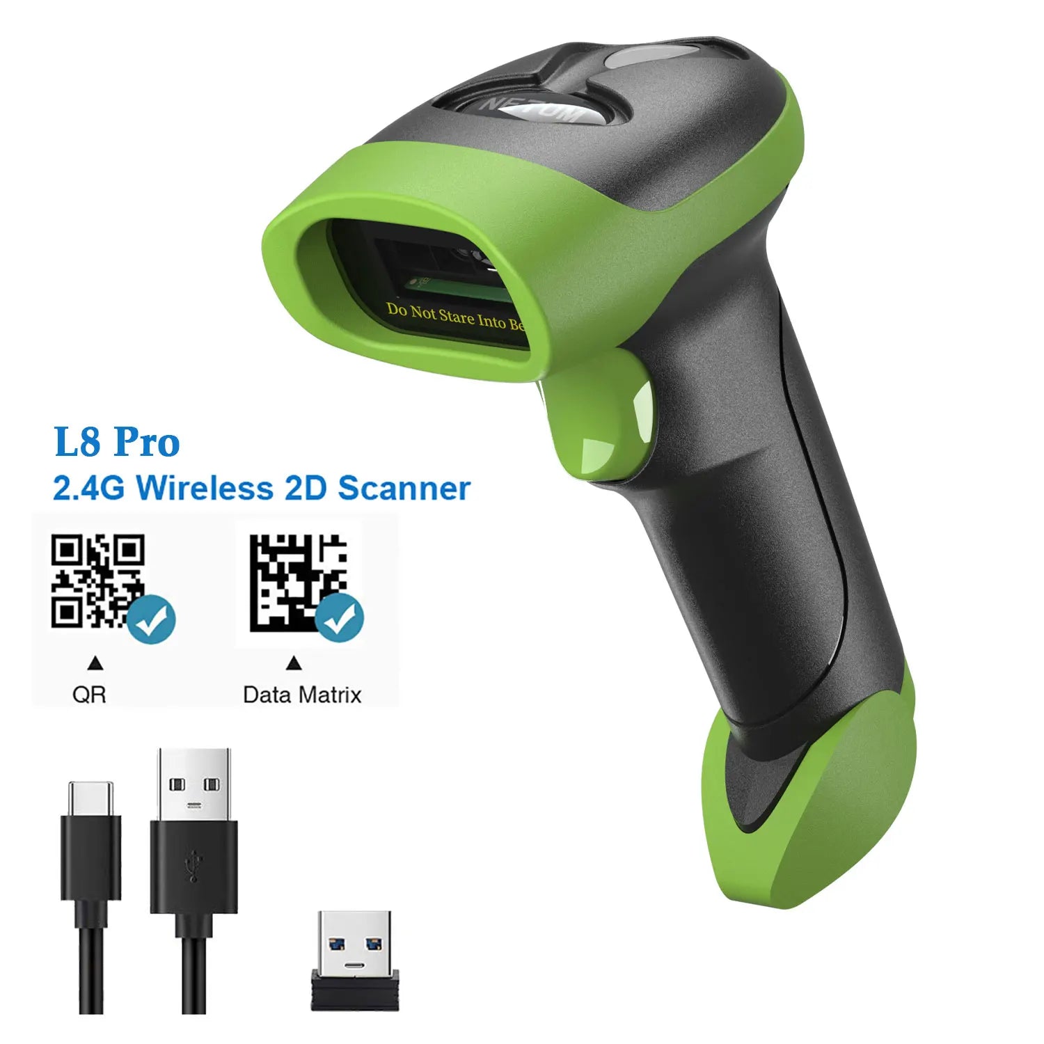 NETUM L8BLPro  Blueooth Wireless 2D Barcode Scanner and L5 Wired QR Barcode Reader PDF417 Automatic Sensing for Pos Scanning