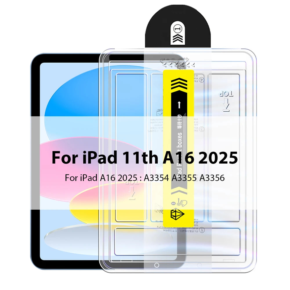 Screen Protector Tempered Glass For Ipad Pro 13 11 M4 12.9 A16 10 9 10th 9th Generation Air 5 4 3 M3 M2 Mini A17 7 6 Accessories
