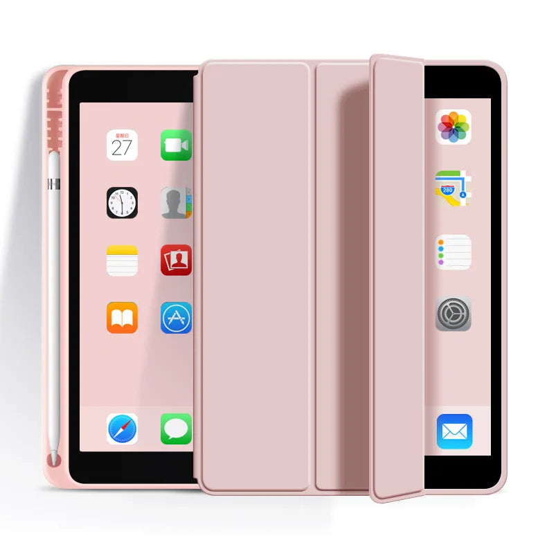 Case for iPad 10.2 Pro 11 13 9.7 Mini 6 10.5 Air 3 Smart Cover with Pencil Holder iPad 11th 10th 9th 8th 7th 6th 5th 2025 Fundas