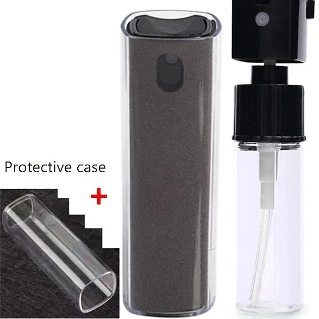 Microfiber Screen Cleaner Spray Bottle Set Mobile Phone Ipad Computer Microfiber Cloth Wipe Iphone Cleaning Glasses Wipes