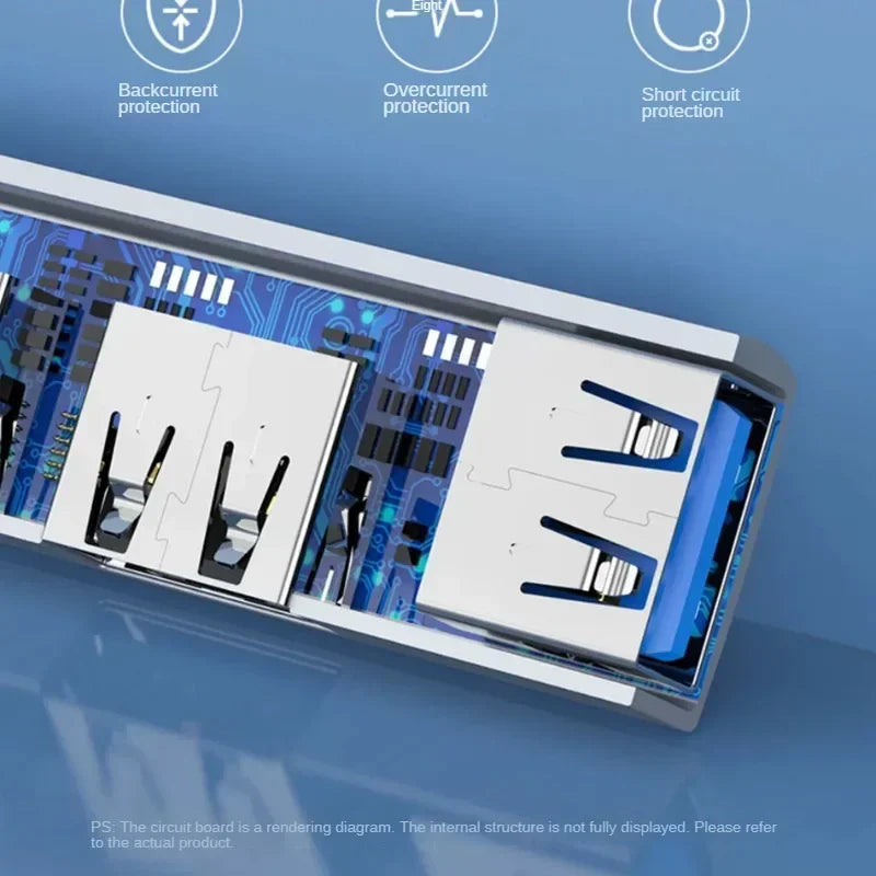 3 in 1 USB HUB OTG USB 3.0/Type-C 3.0 To 3 USB USB Splitter Hub Speed 5.0Gbps 3 Port Type C HUB for PC Laptop Notebook