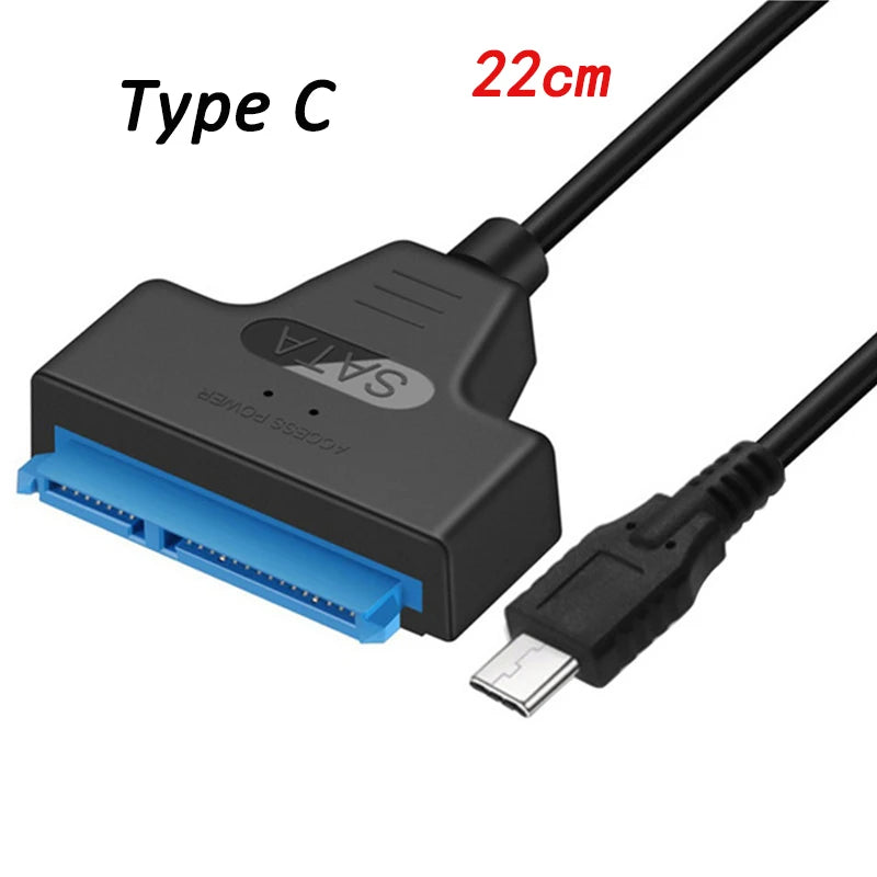 SATA to USB Cable USB 3.0 /Type-C to SATA III Hard Driver Adapter for 2.5" HDD/SSD SATA III Hard Disk Drive USB SATA Converter