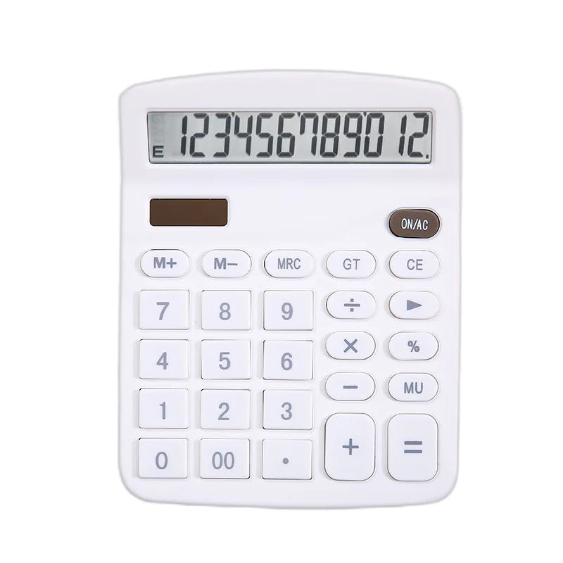 12 Digits Electronic Calculator Solar Calculator Dual Power Supply Calculator for Home Office School Financial Accounting Tools