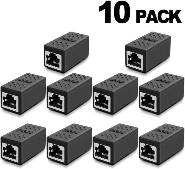 RJ45 Coupler Ethernet Extender 10Gbps, Cat7 Ethernet Coupler Female to Female Connector for Cat7/ Cat6/ Cat5e Cable