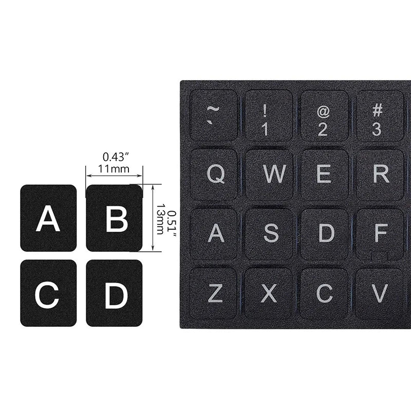 English Spanish Italian Korean Keyboard Stickers Frosted PVC Language Keyboard Sticker For Laptop Desktop PC