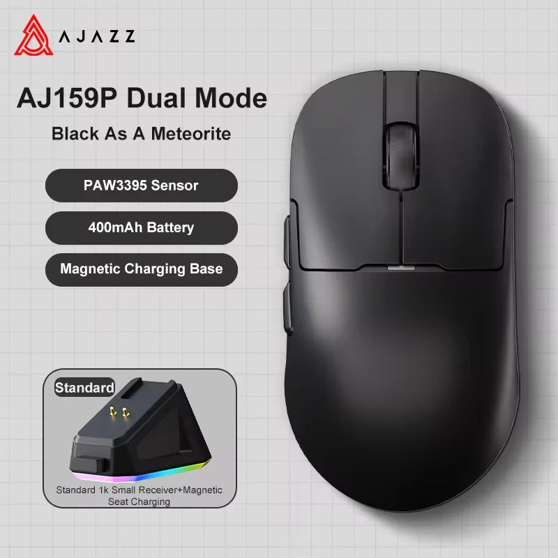 AJAZZ AJ159 APEX/AJ159PRO Wireless Gamer Mouse with RGB Magnetic Charging Base Lightweight  AJ159P Gaming Mouse for PC Laptop