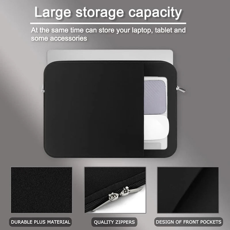 Laptop Bag Case For Macbook Air Pro 13 14 15.6 Xiaomi Lenovo Asus Dell HP Notebook Sleeve 13.3 Inch Protective Case Black Grey