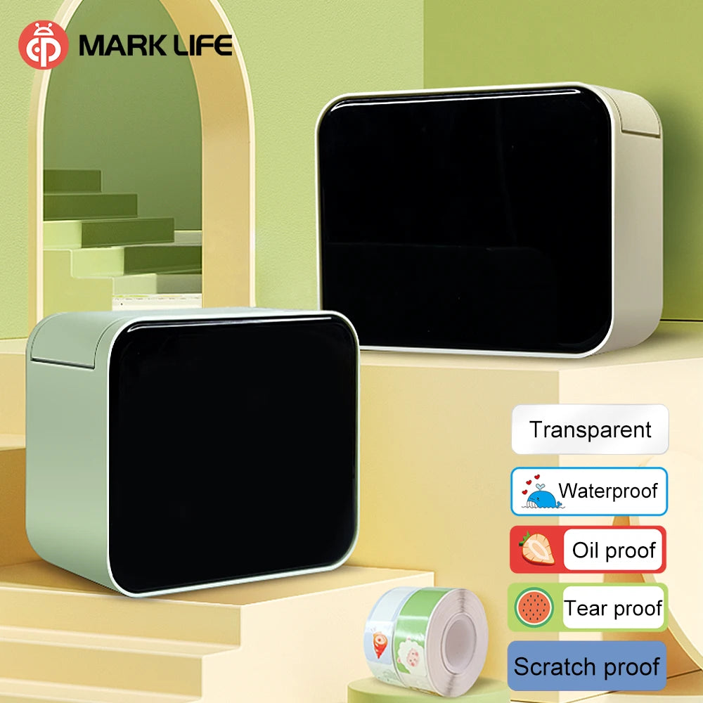 Marklife P15 Wireless Bluetooth Label Printer Portable Thermal Printer Similar as D11 D110 D101 Label Machine Mini Label Maker