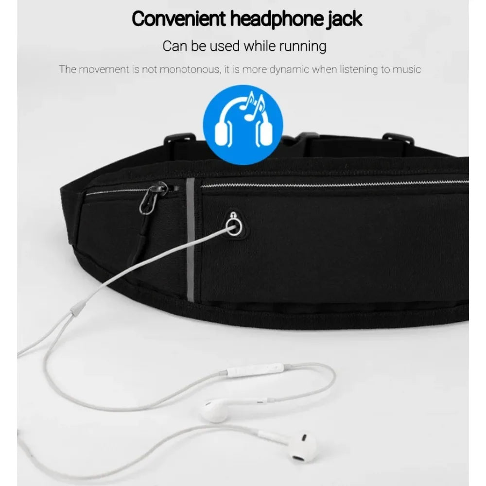 Professional Running Waist Bag Sports Belt Pouch Mobile Phone Case Men Women Hidden Pouch Gym SportsBags Running Belt Waist Pack