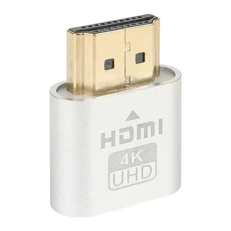 HDMI-compatible Dummy Plug Virtual Display Headless Ghost Display Emulator 4K DDC EDID Dummy Emulator Adapter For Bitcoin Mining