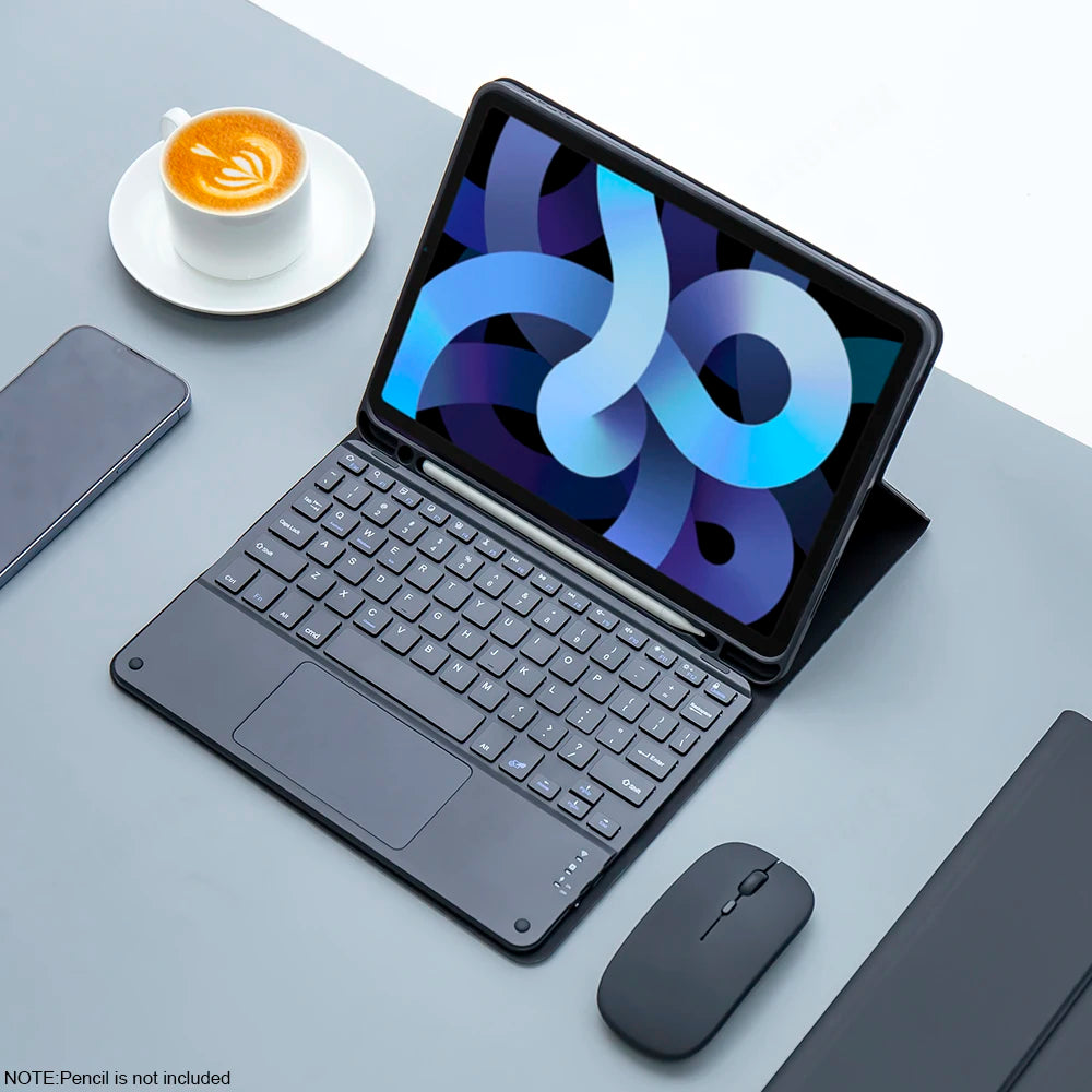 Magic keyboard Wireless Mouse For iPad 9th Generation Case A16 iPad 10.2 7th 8th Cover iPad Pro 11 M4 Air M3 10th Air 5/4 Funda