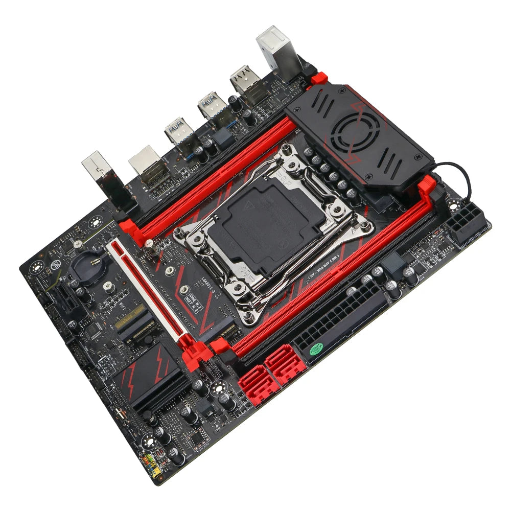 SOYO X99 Gaming Motherboard Set C612 Chipset TPM2.0 Pin with E5 2680 V4 CPU & DDR4 16G (2*8G) 2133MHz RAM PCIE3.0 for Desktop PC