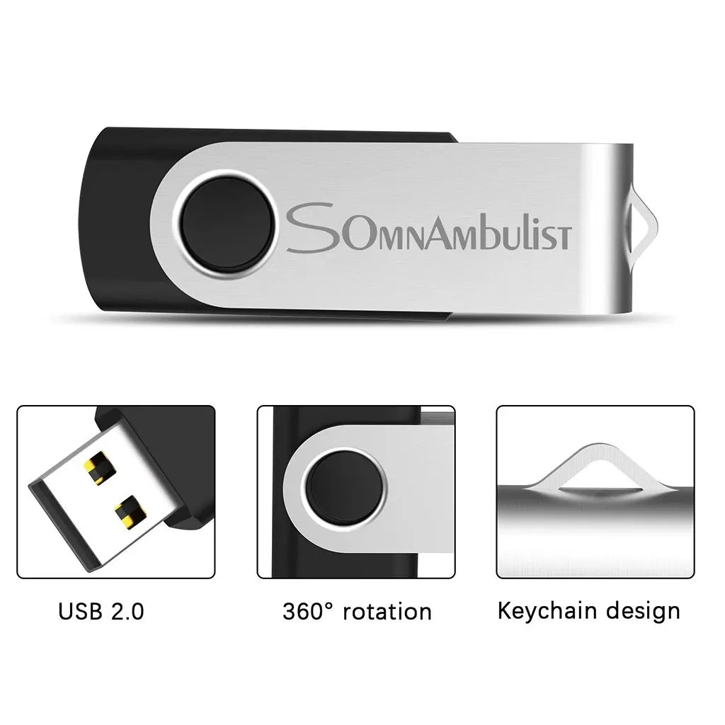 SomnAmbulist Pen Drive 32GB 64GB 128GB High Speed USB2.0 for PC Mobile Mini Pen Drive 16GB 32GB USB Flash Drive 64GB 8GB 4GB