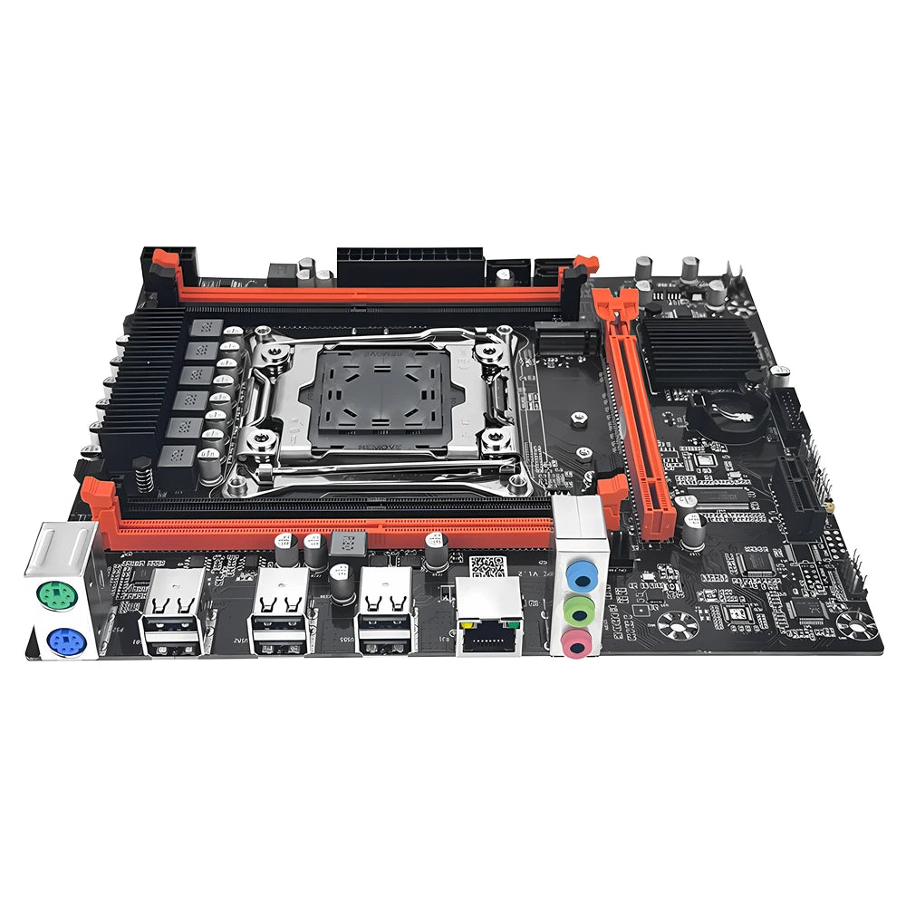 MOUGOL X99 Gaming Motherboard with 2650 V4 CPU Dual Channel DDR4 Memory PCIEx16 LGA2011-3 Support M.2 NVME for Desktop Computer