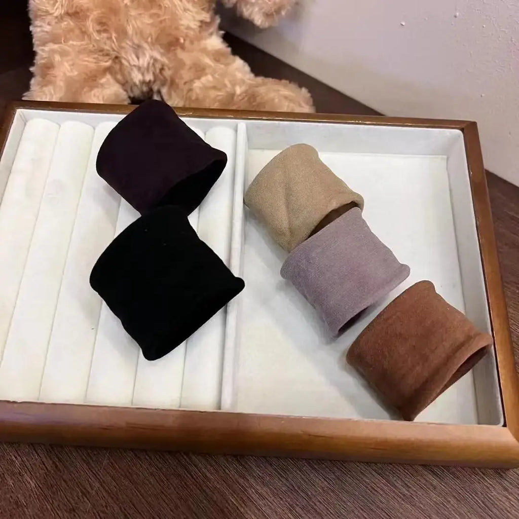 4 /5 Set Solid Widen Thicken Hair Band Ropes Women Ponytail Holder Hair Tie Scrunchies Fashion Hair Accessories