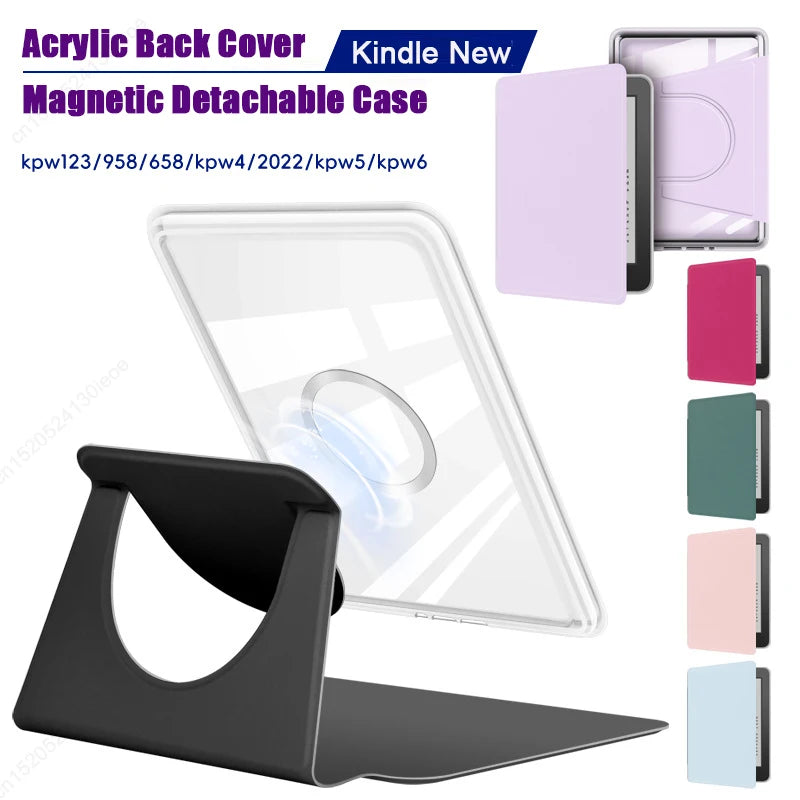 Magnetic Detachable Case For Kindle Paperwhite 2024 2022 2021 1 2 3 4 5 6 12th 11th 10th 9th Generation 6 6.8 7 Inch Pouch Cover