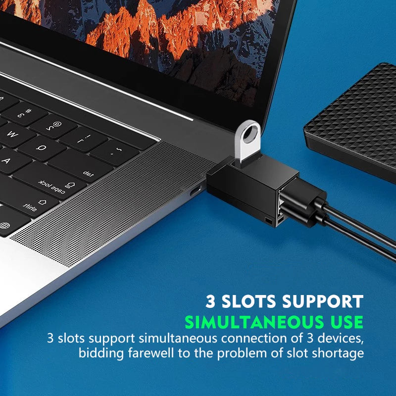 JUMPEAK Mini 3 Port USB Hub High Speed USB 3.0 Splitter Multi-port Plug and Play For PC Laptop Macbook Keyboard Mouse Hard Drive