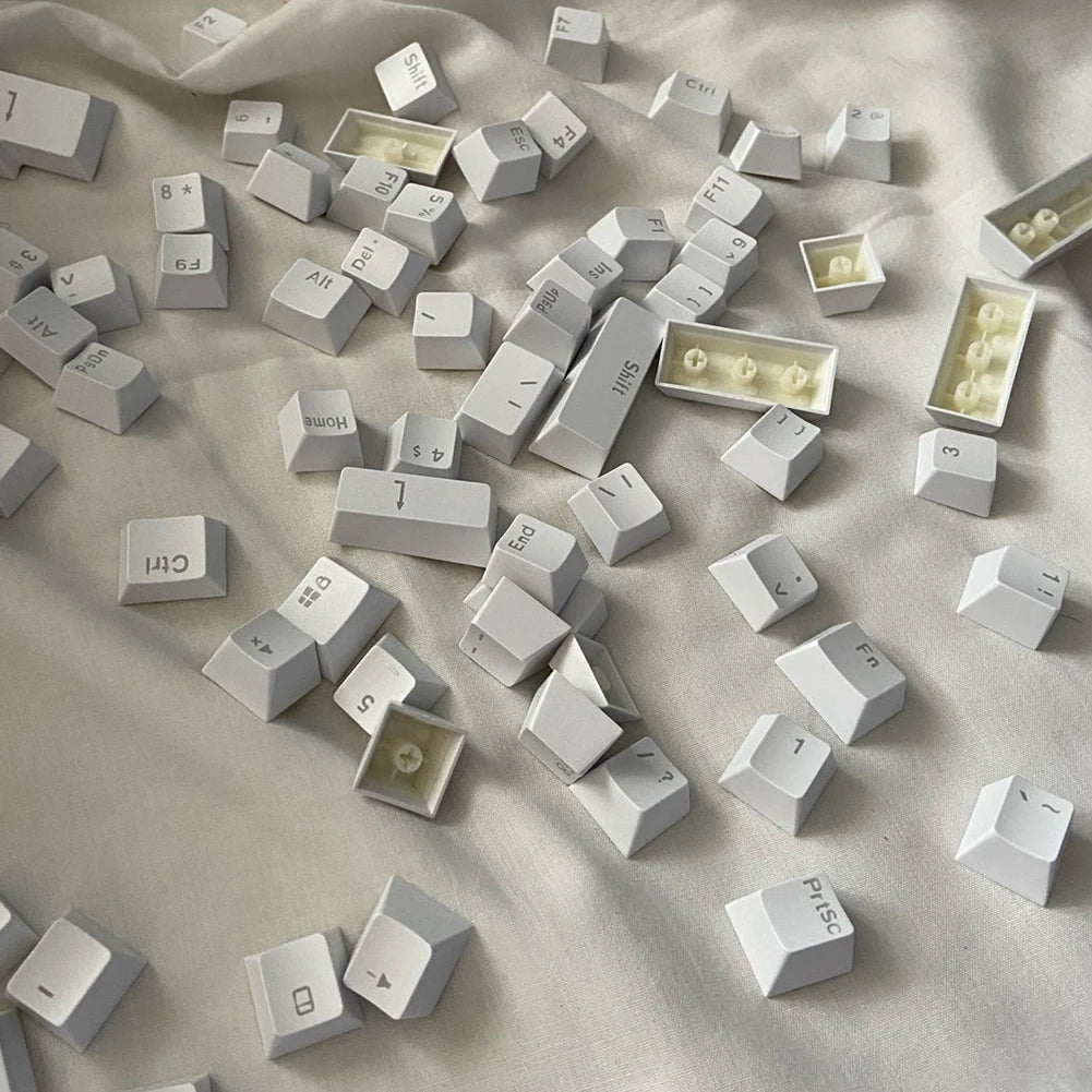 104pcs Universal Mechanical Keyboard Keycaps Ergonomic Blank Keycaps For Cherry MX Mechanical Keyboard Replacement Backlit Key