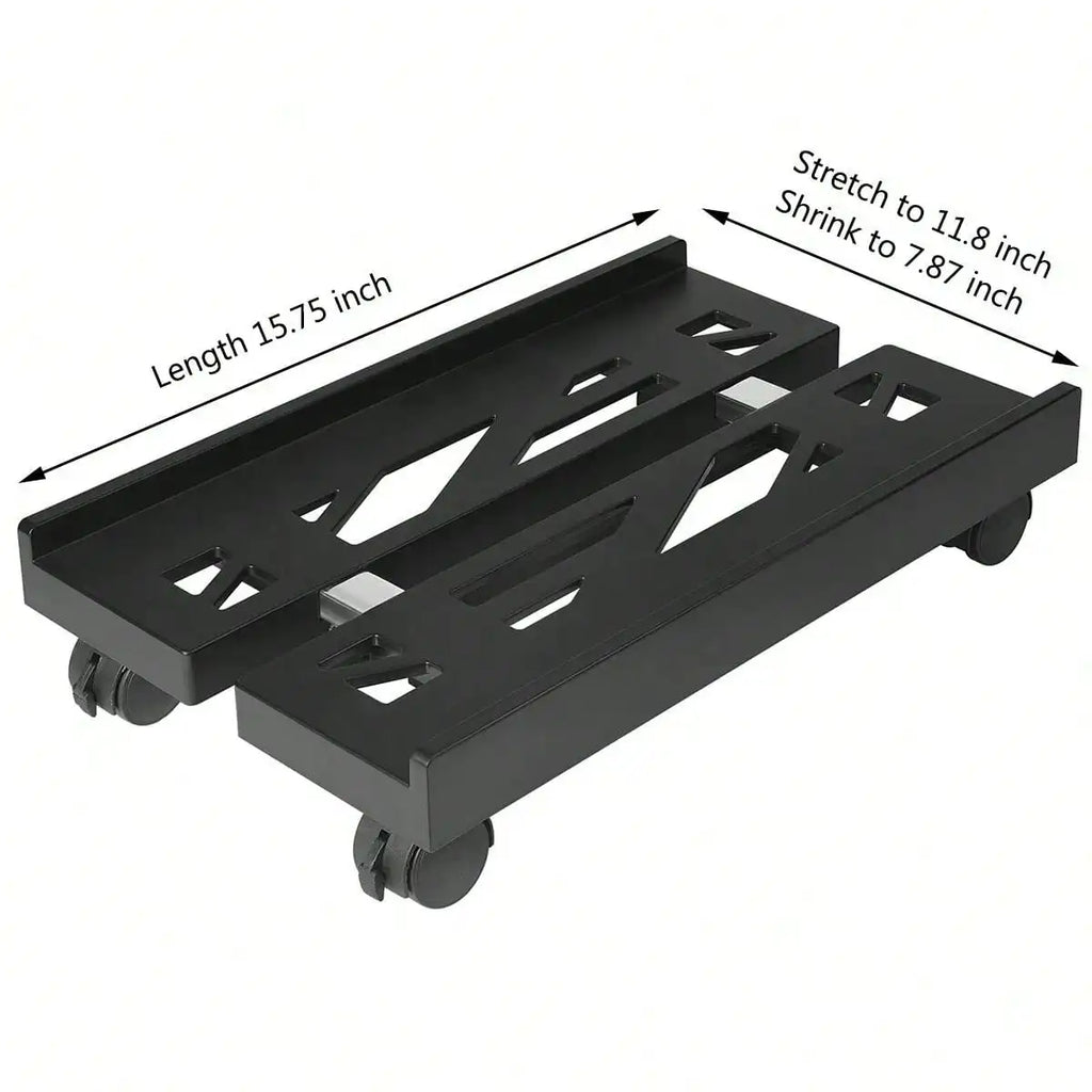 Adjustable Mobile PC Tower Stand with Wheels under Desk CPU Holder Adjustable Stable Mobile Computer Host Stand for Home Office