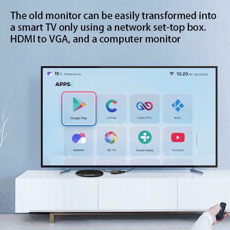 High Speed HDTV To VGA Adapter HDTV A Male To VGA Female Converter HD Scaler Video Cable Cord Converter For PC Laptop