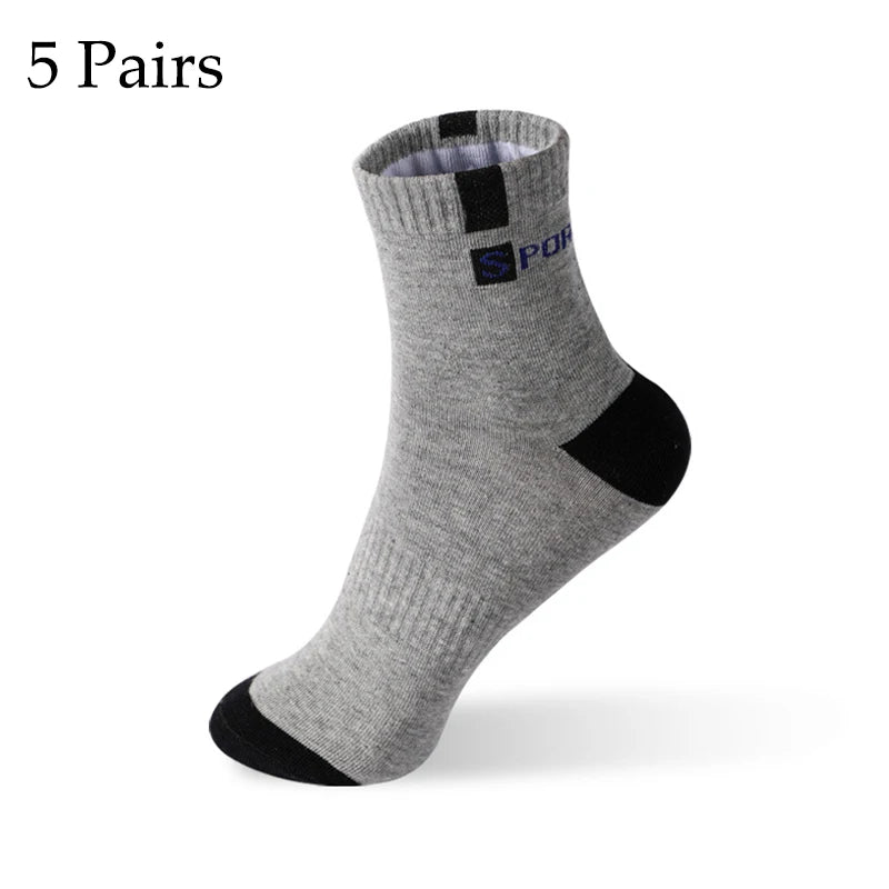 5/10 Pairs Men Bamboo Fiber Autumn Winter Men Socks Breathable Cotton Sports Sock Breathable Deodorant Business Socks Size 37-43