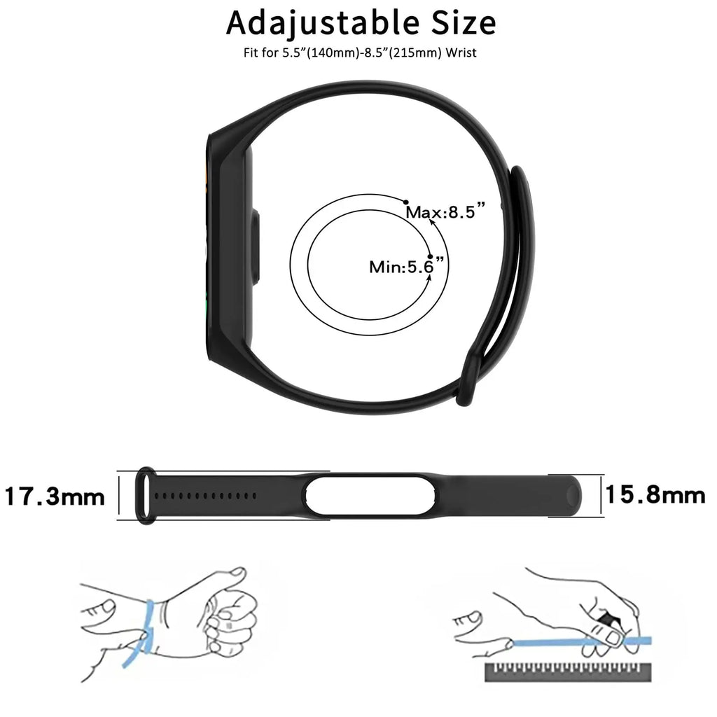 official Silicone Strap For Xiaomi Mi Band 4 5 6 7 Bracelet Sport Watch Wristband Miband4 miband7 Correa Mi band 3 4 5 6 7 Band