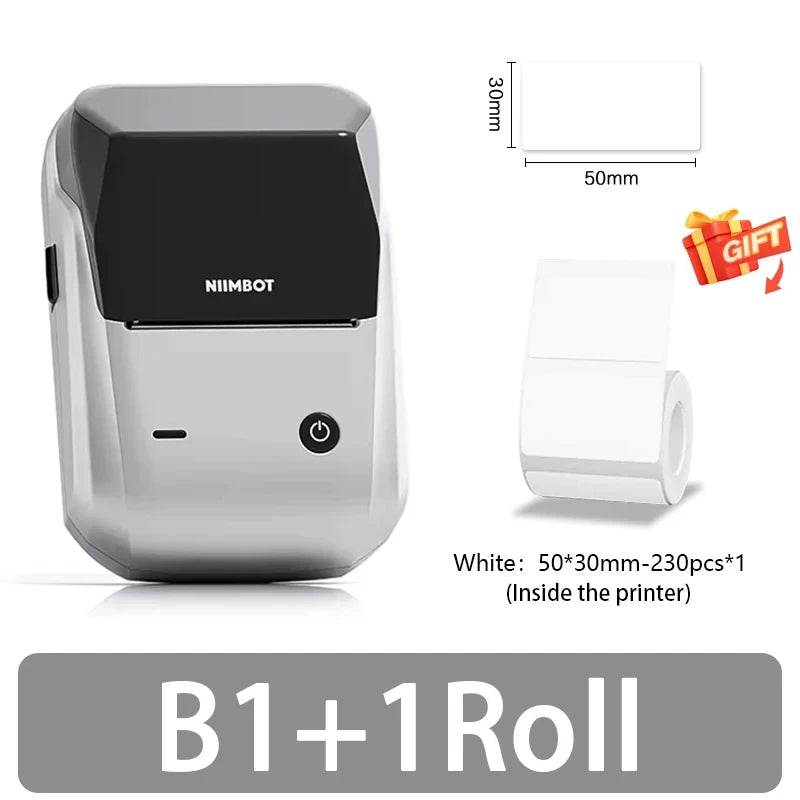 Mini Label Thermal Printer Niimbot B1 Portable Self-Adhesive Printer For Stickers Round Labels Rolls UV Tag Bluetooth Printer