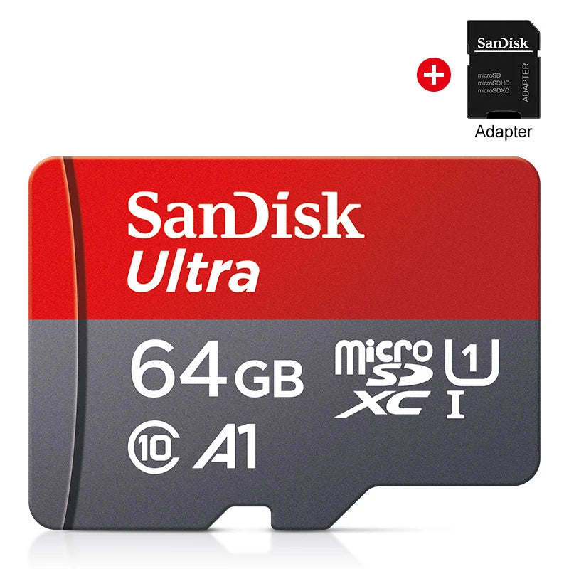 100% Original SanDisk Micro tf Card 256GB 128GB 64GB 32GB A1 Class 10 Memory Card UHS-1 TF Flash Card for Samrtphone/PC