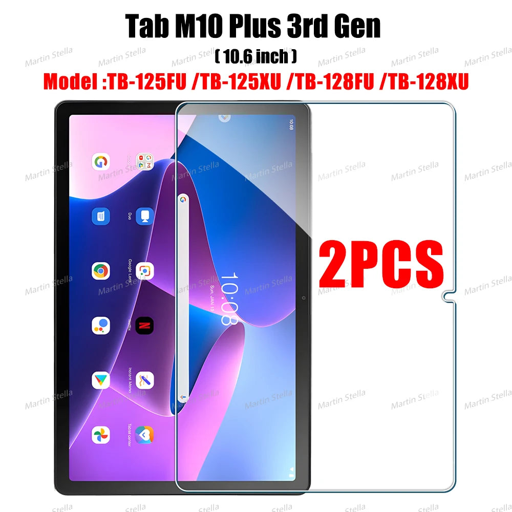 2PCS Screen Protector Tempered Glass for Lenovo Tab M10 Plus 3rd 2nd 1st Gen M11 P11 Pro Tablet Lenovo Film