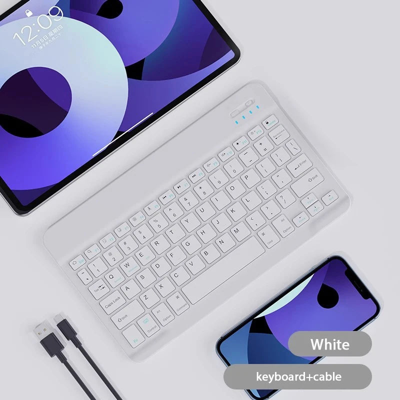 10 inch Magnetic Tablet Keyboard for iPad 2024 10.9 11 10.2 Bluetooth Rechargeable Keyboards for Xiaomi 6 Huawei Matepad 11.5