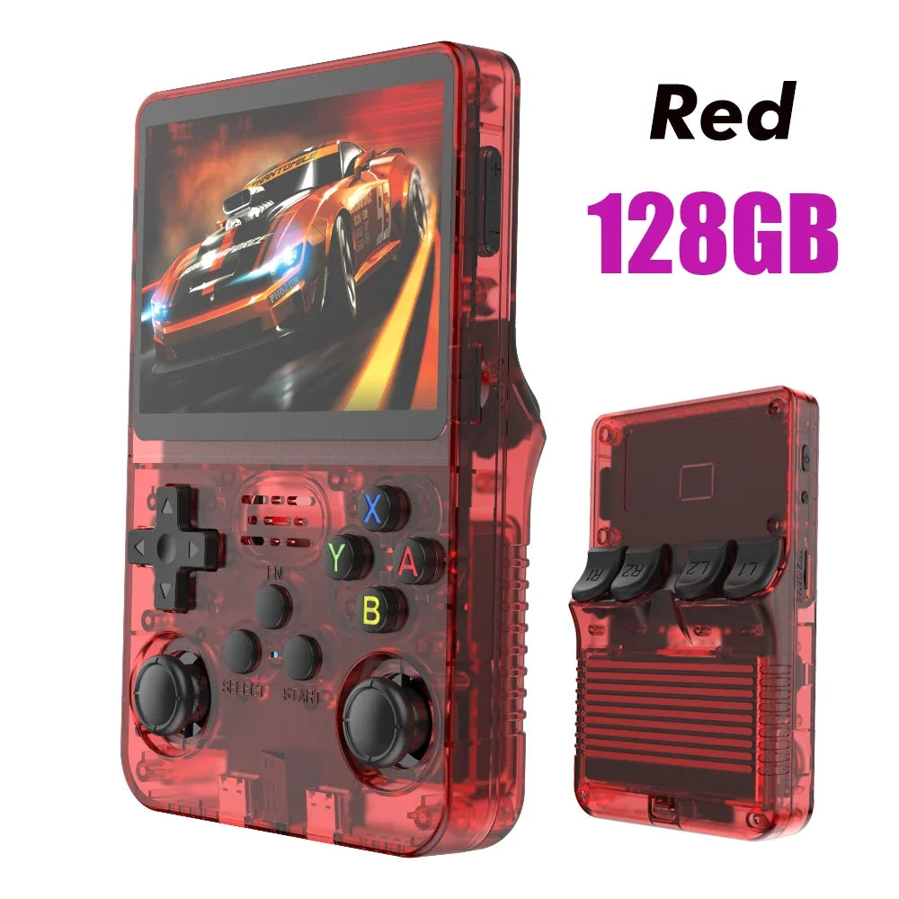 Open Source R36S Retro Handheld Video Game Console Linux System 3.5 Inch IPS Screen Portable Pocket Video Player 64GB Games